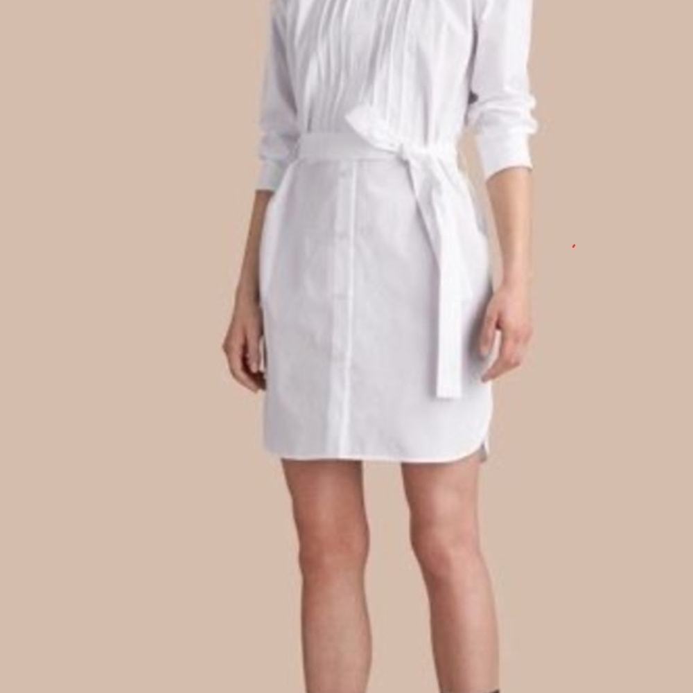 Burberry White Pleated Shirt